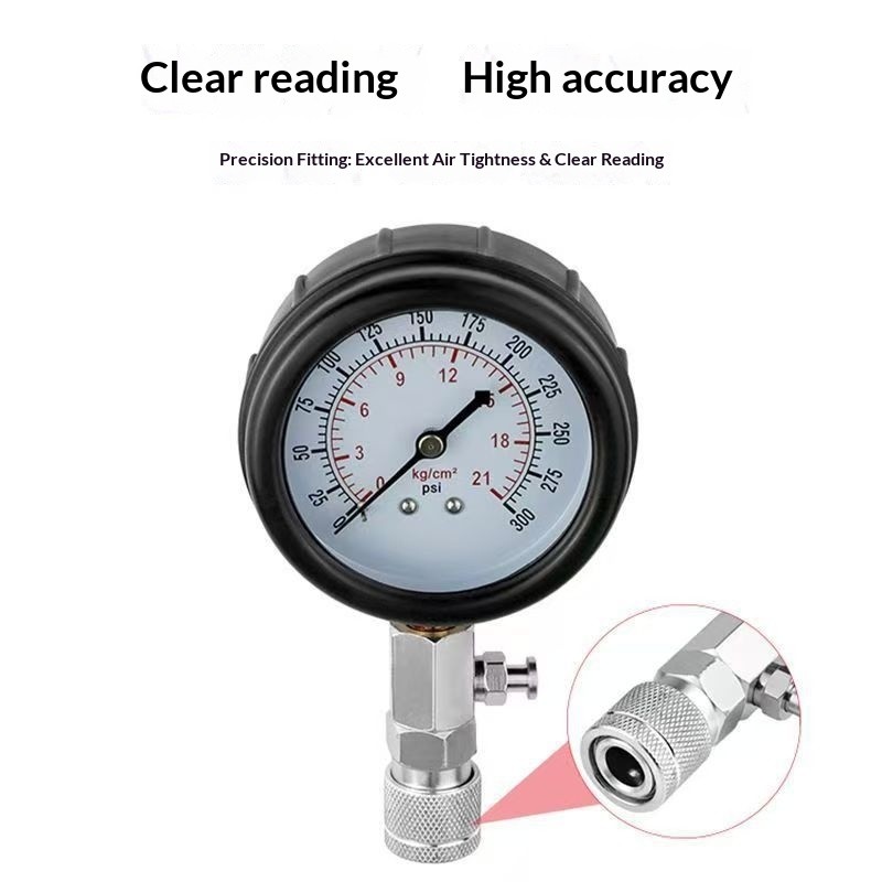Auto ATV Car Motorcycle Engine Compression Tester Gauge Check Test Kit