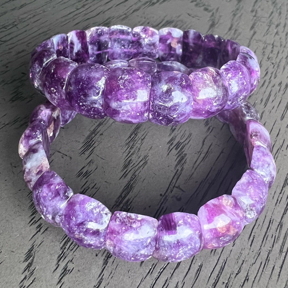 Purple Mica soft bangles 7’ (one)