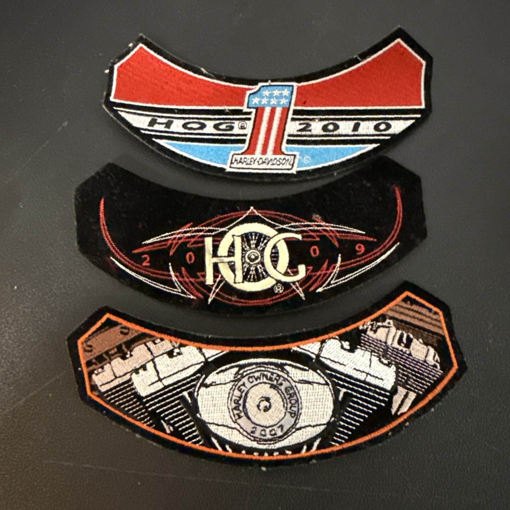 3 Harley davidson patch’s