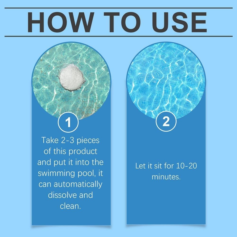 Multi-effect Pool Water Quality Cleaning Effervescent Tablets A5Z7