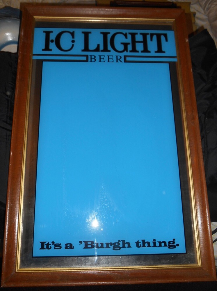 Iron City Light Beer mirror 18" x 28"