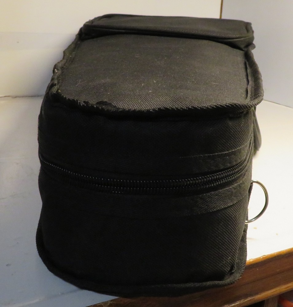 Durable Cloth Fluff Triangle Shape Carry Case Black Lining Violin Fiddle 27" OD