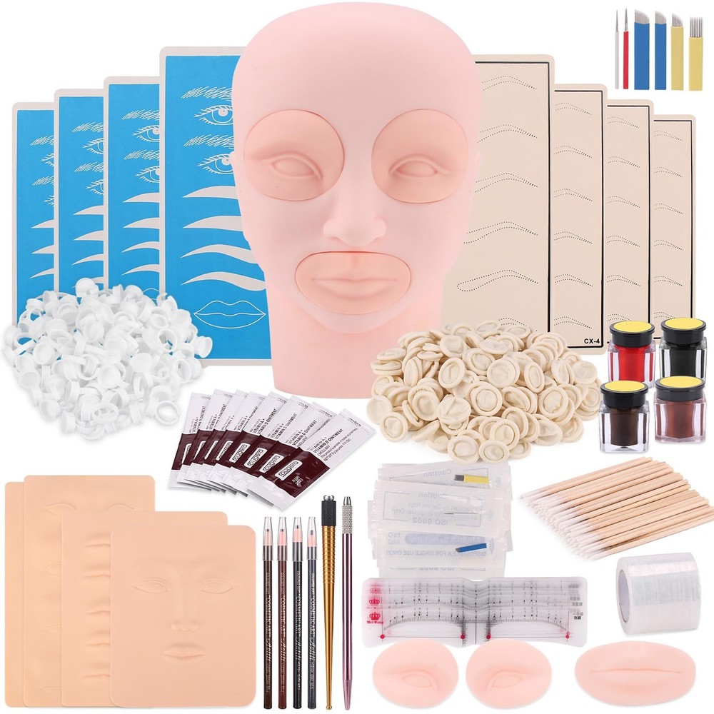 Microblading Supplies, Beauty Star Microblading Kit, Microblading Practice Sk...