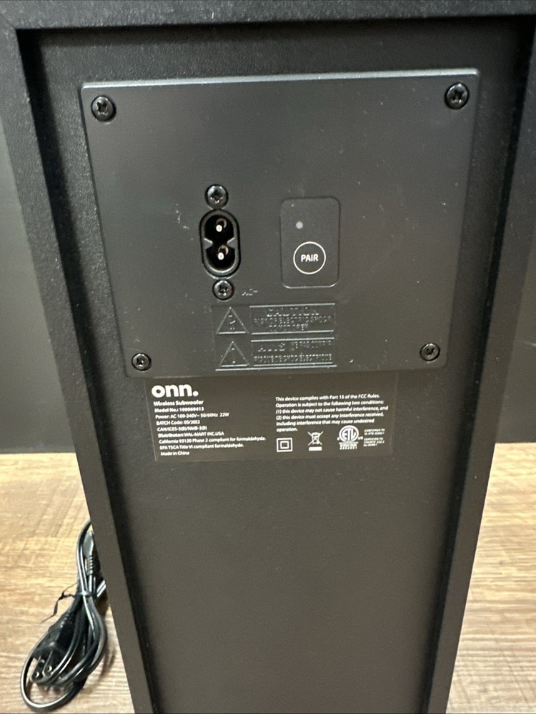 ONN 100069413 Replacement Subwoofer 2.1 Channel Soundbar System – Tested Working