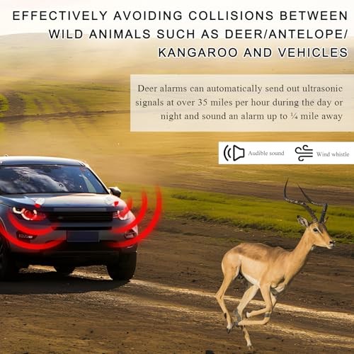 Deer Whistles for Car, Avoid Collisions Deer Warning Devices with 4 PCS White