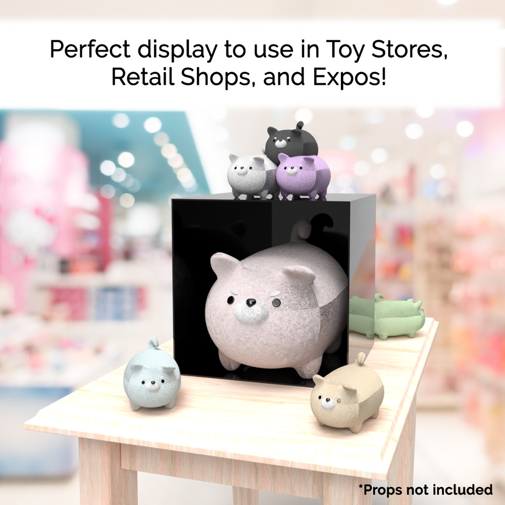 14 Inch Black Acrylic Display Box Versatile Square Merchandise Bin