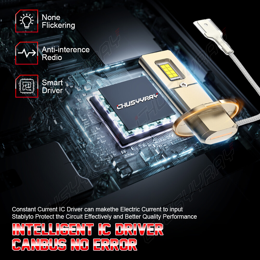 H3 LED Fog Light Bulb Conversion Kit Super Bright White DRL Lamp 6000K