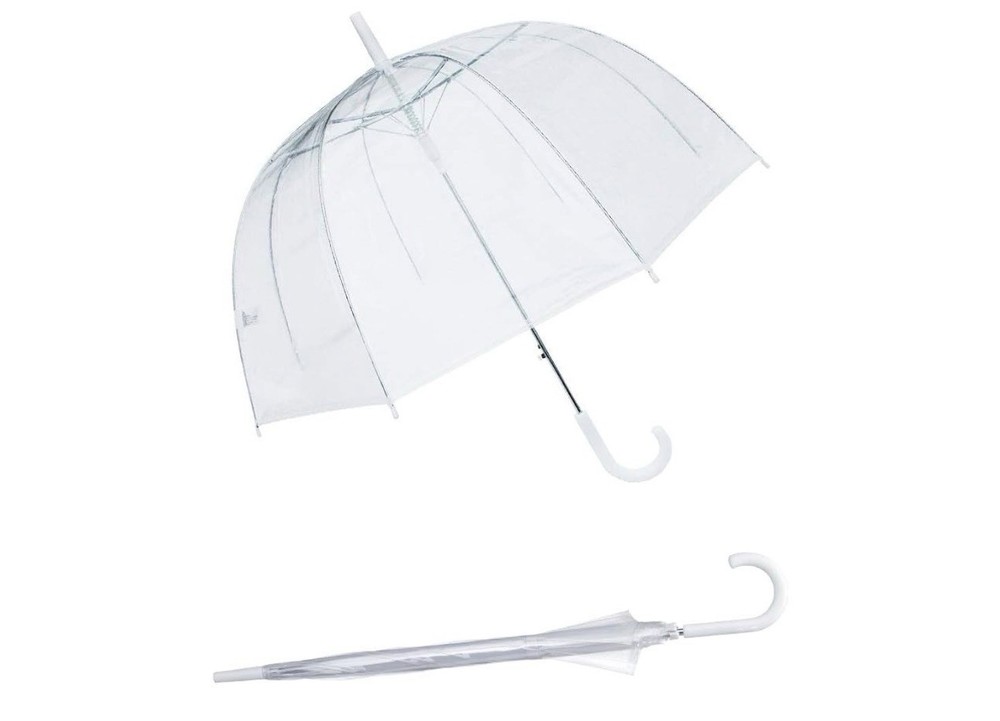 Sara Rain 46” Clear Bubble Umbrella Auto Open NIP