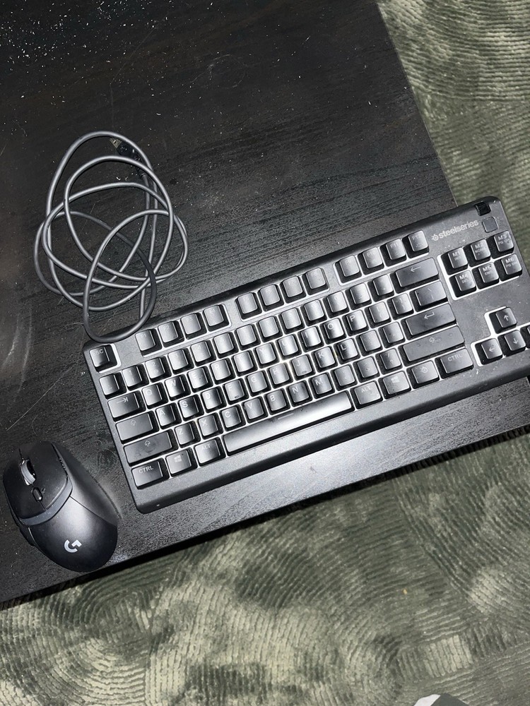 SteelSeries Keyboard & Logitech Mouse Wired Bundle, Black, QWERTY, English