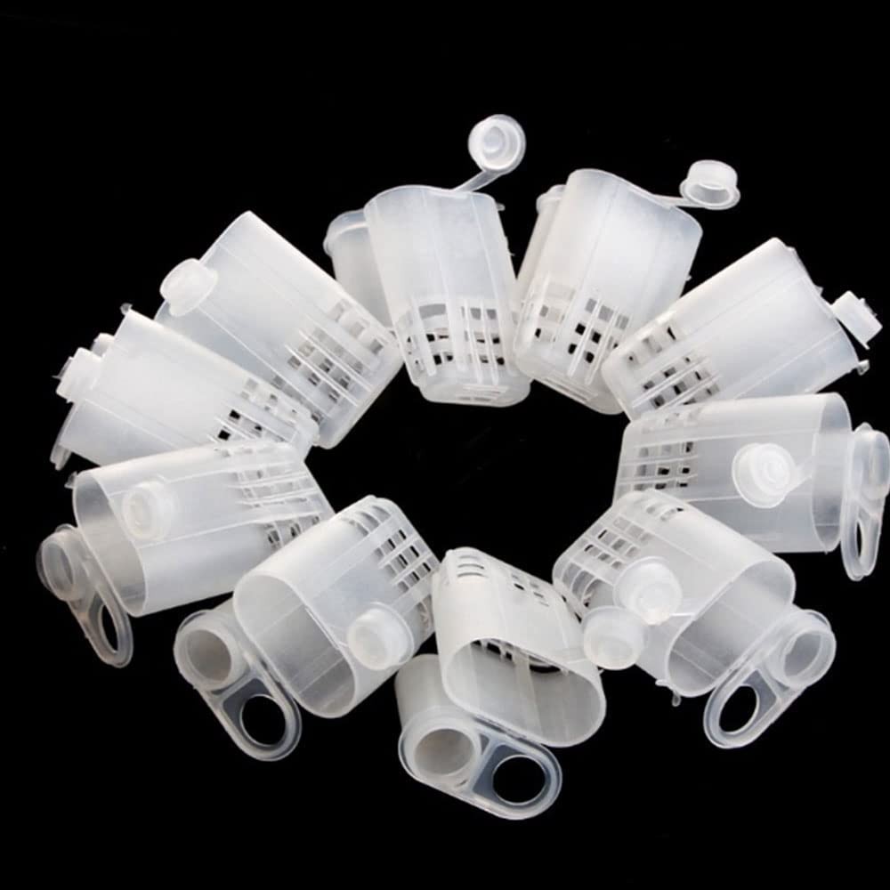 20pcs Queen Bee Cages Plastic Transporting Catcher Non-Grafting white