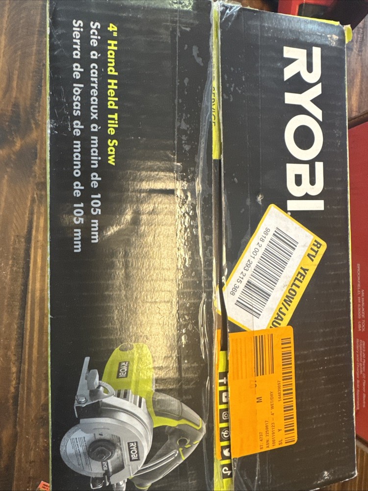 (NEW) RYOBI "4" HAND HELD TILE SAW.