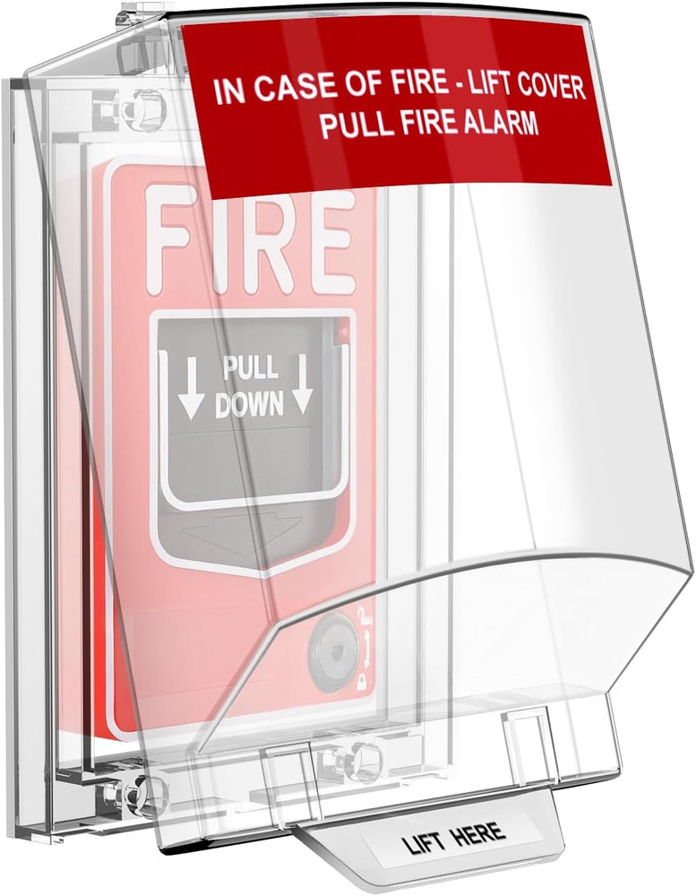 Fire Alarm Pull Station Cover, Durable Protective Guard to Prevent Accidental Tr