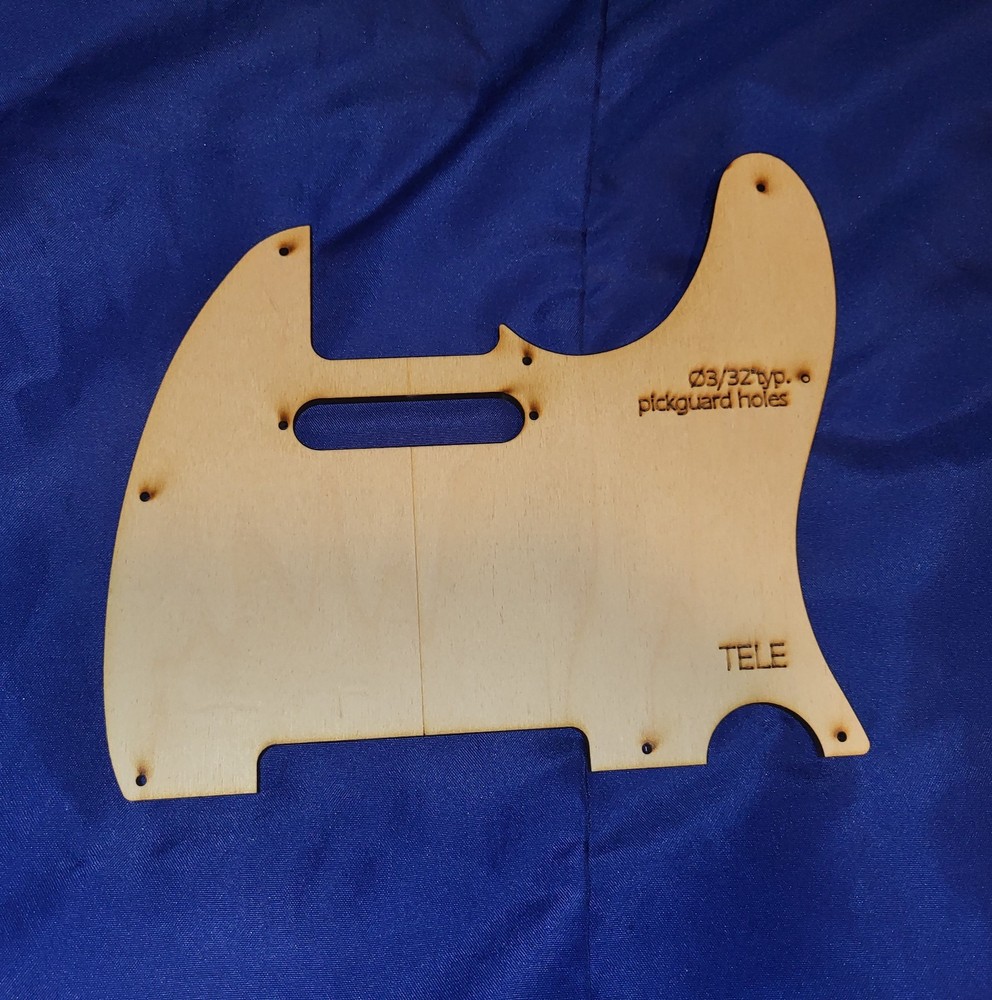 Standard Tele Guitar Pickguard Routing Template