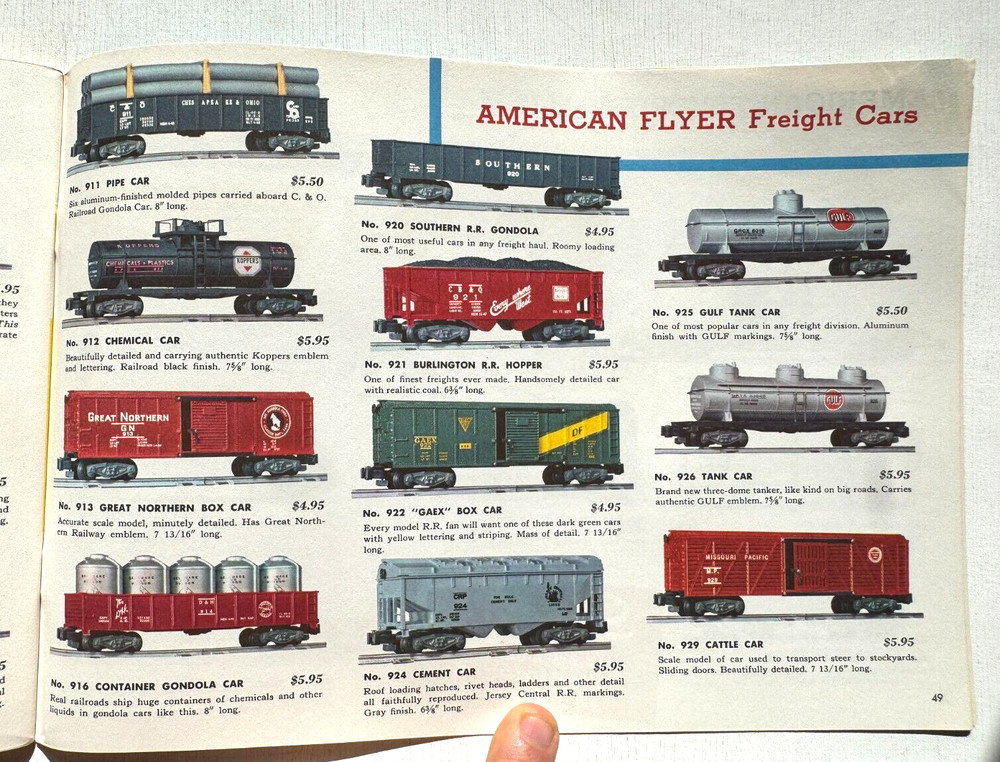 1956 Gilbert American Flyer Model Train Catalog- Nice Condition!