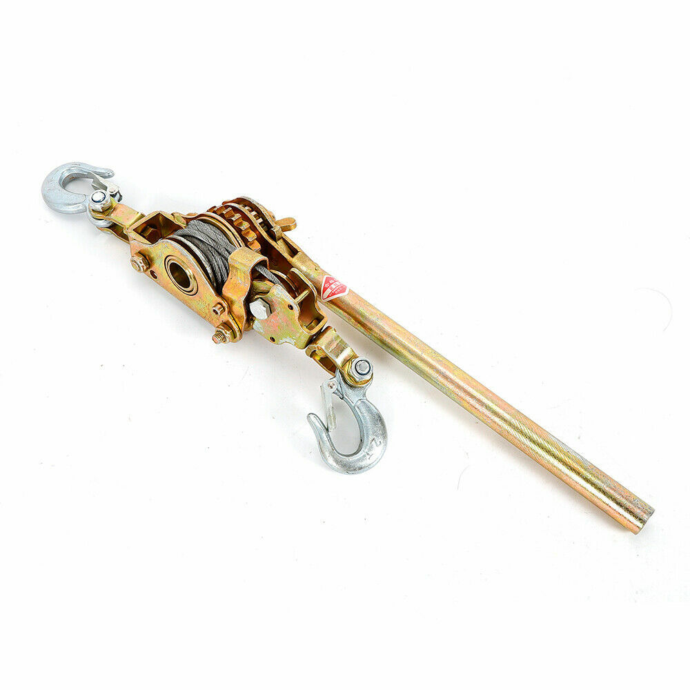 Heavy Duty Hand Puller 2TON Winch Pull Hoist Come Along Cable Lever Tool 4400LB