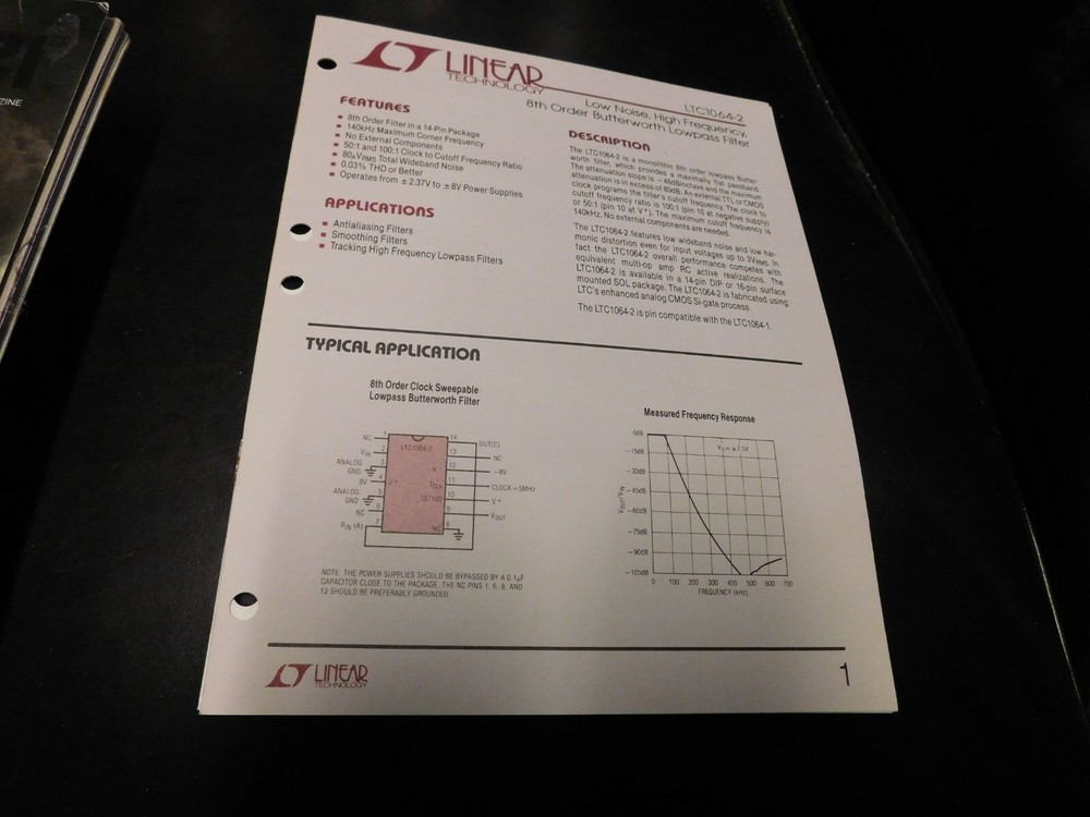 Electronics Specification Guide Application Linear Technology LT1064-2