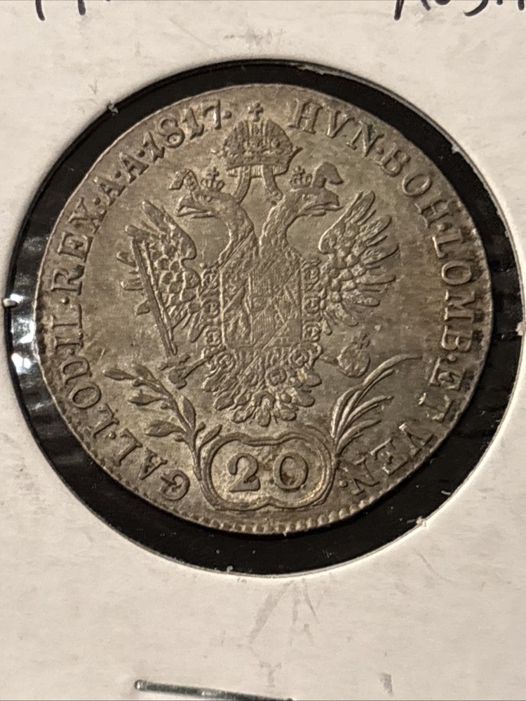 1817 a AUSTRIA /SILVER 20 KREUZER