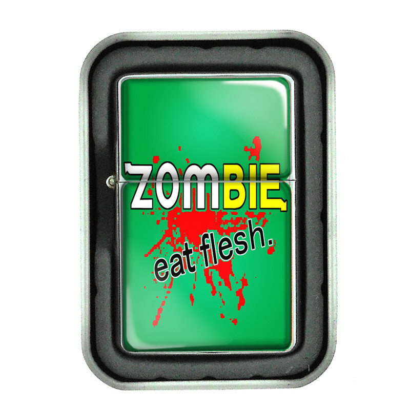 Zombie D9 Flip Top Oil Lighter Windproof