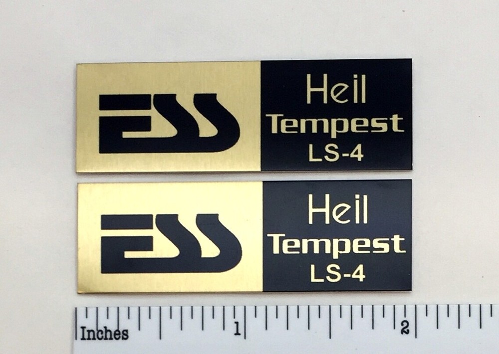 ESS Heil Tempest LS-4 Speaker Badge Logo Emblems Pair