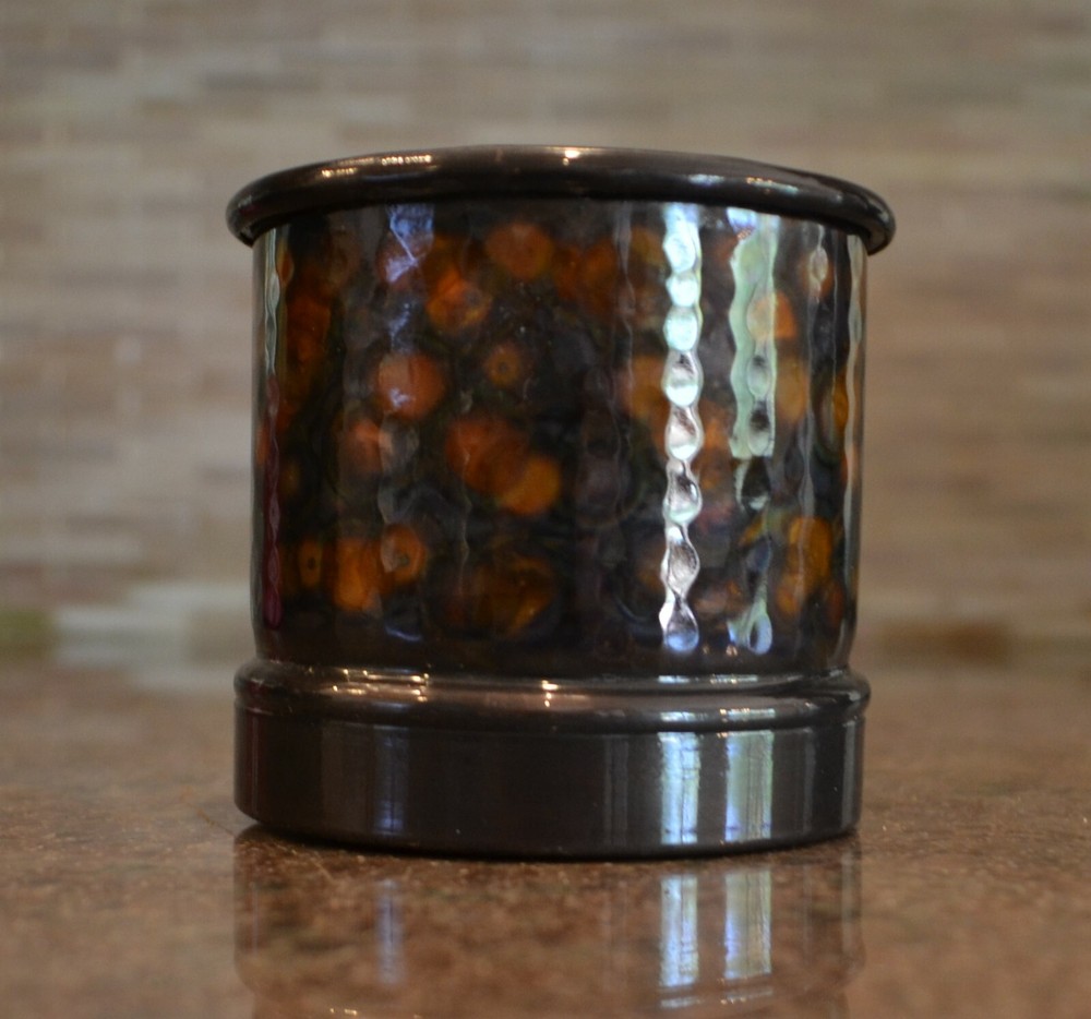 Labrazel Torched Hammered Copper  Holder Container Cup