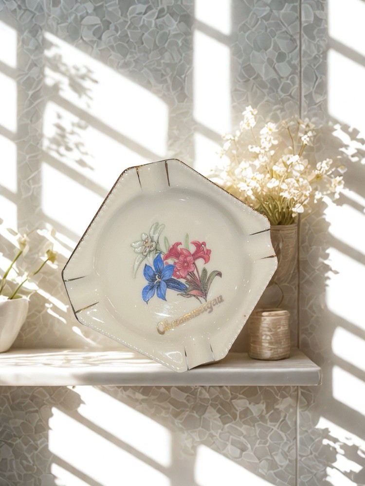 Gold Painted BARVARIA Ashtray