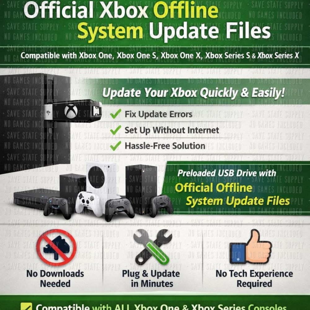 Xbox Series One S X System Update USB – Official Easy Install Flash Drive