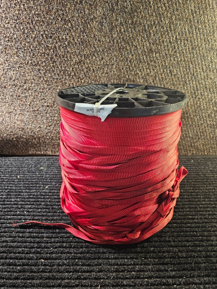 Cajun Pull Line 5/8 Inch Red 1,500 lb 3000 ft Pull Tape Polyester Pulling Tape