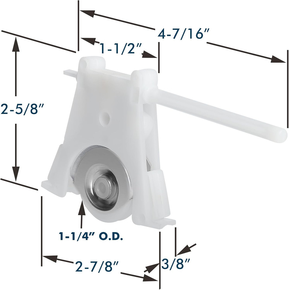 Andersen Sliding Screen Door Lower Roller Assembly, 2 Pack, Adjustable Wheels