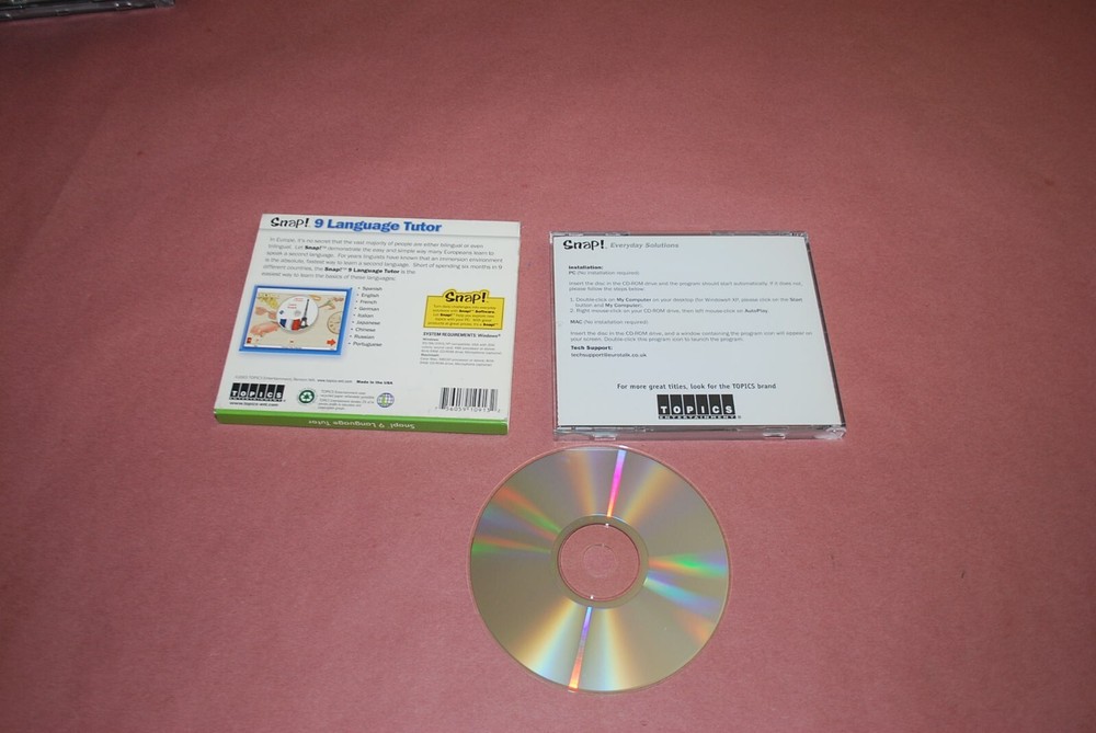 9 Language Tutor-WIN/MAC CD ROM -Snap!-2003