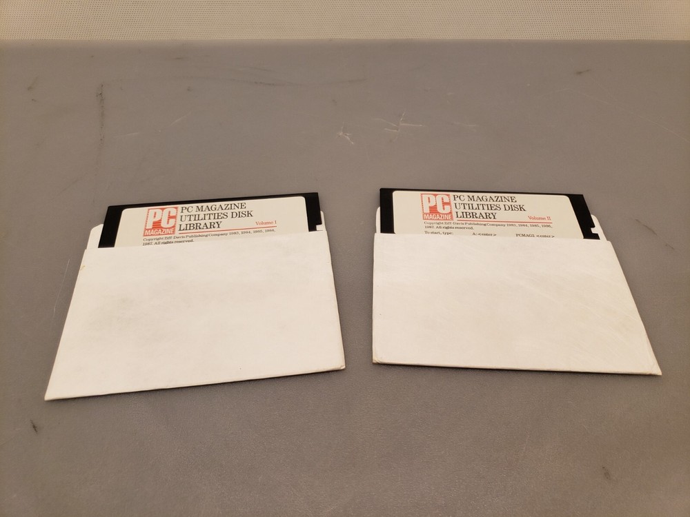 Vintage Ziff PC Magazine Utilities Disk Library Software 5-1/4" Floppy Disks