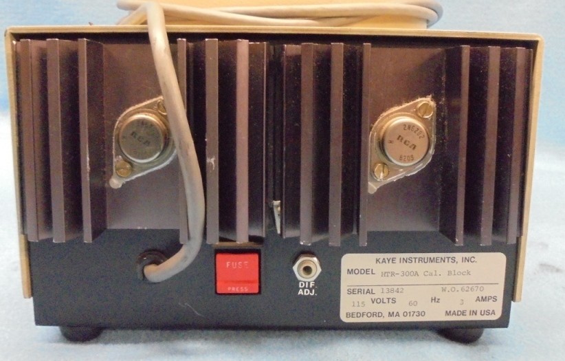 KAYE INSTRUMENTS TEMPERATURE BATH, HTR-300A CALIBRATION BLOCK, 300 DEG. CELSIUS