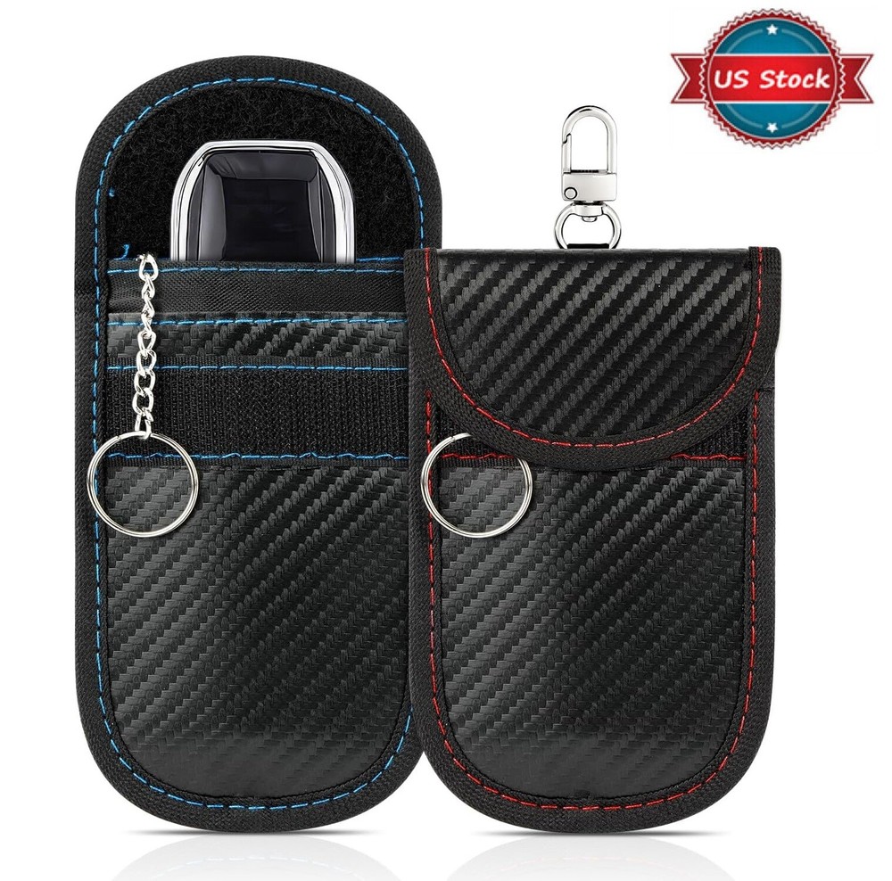 Signal Blocking RFID Key Fob Protector Pouch Faraday Bag Car Key Protector US