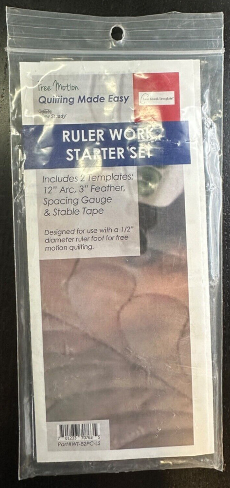 Free Motion Quilting Made Easy Ruler Work Starter Set