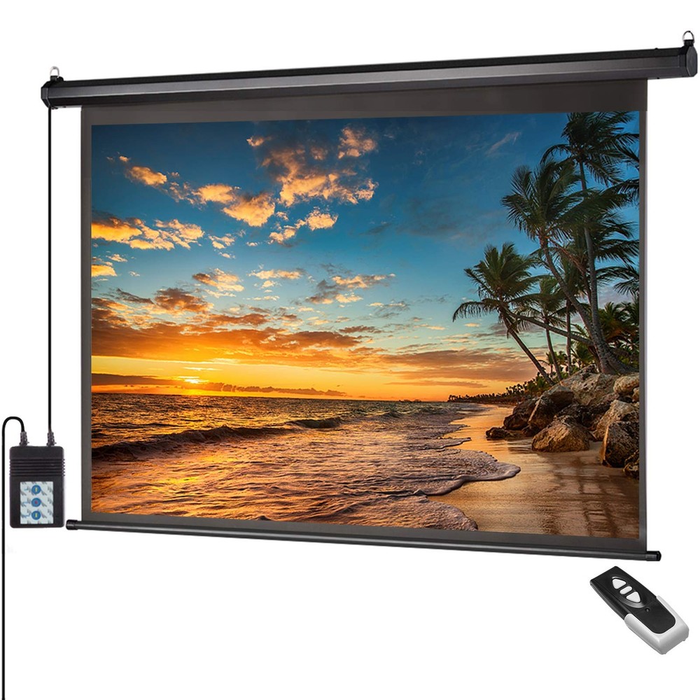 Auto Motorized Projector Screen with Remote Control, 120 inch, 43 Aspect Rati...
