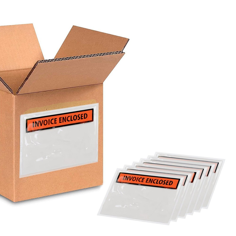 2000 4.5" x 5.5" Packing List Slips Invoice Envelopes Panel Face Box Labels