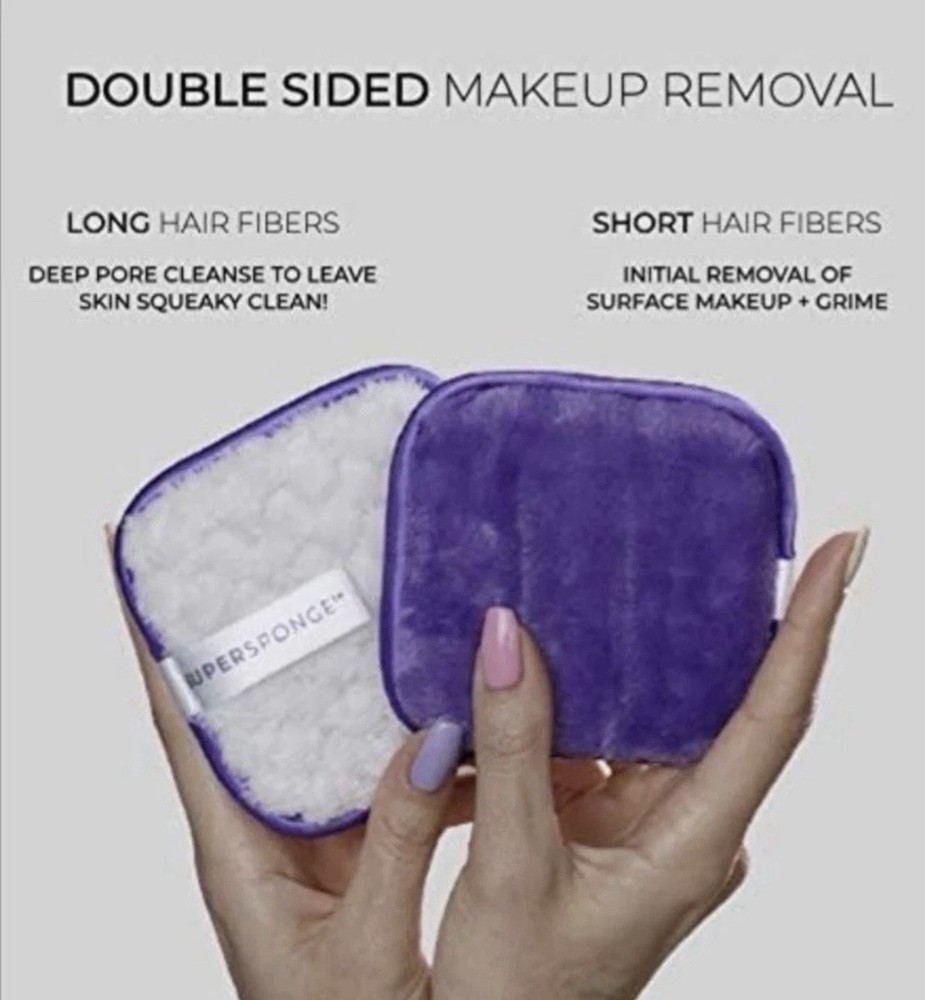 NIB💜CAKE OFF 3 PC REUSABLE MAKE UP REMOVING PADS💜DOUBLE SIDED💜200 WASHES