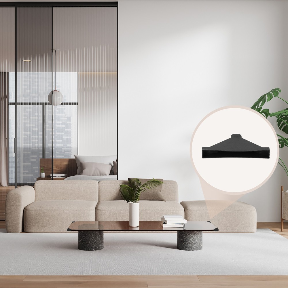 30pcs Black Glass Protective Corners, 0.31x2"