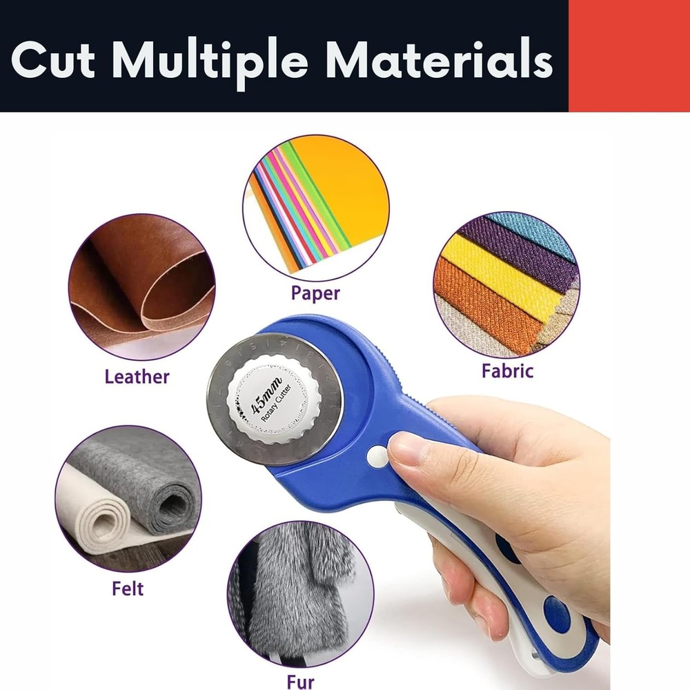 60mm Rotary Cutter Blades 10 Pack Quilting Sewing