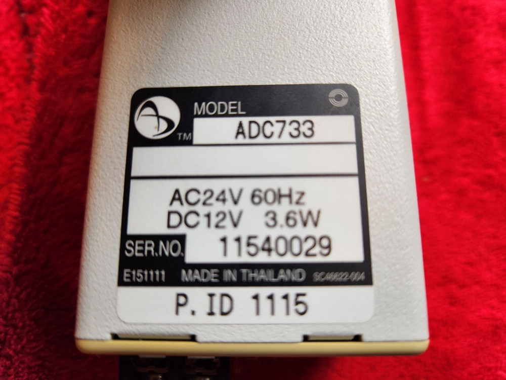 American Dynamics ADC733 Color Digital Camera W/Mount 3.5 8MM 1:1.4 Untested