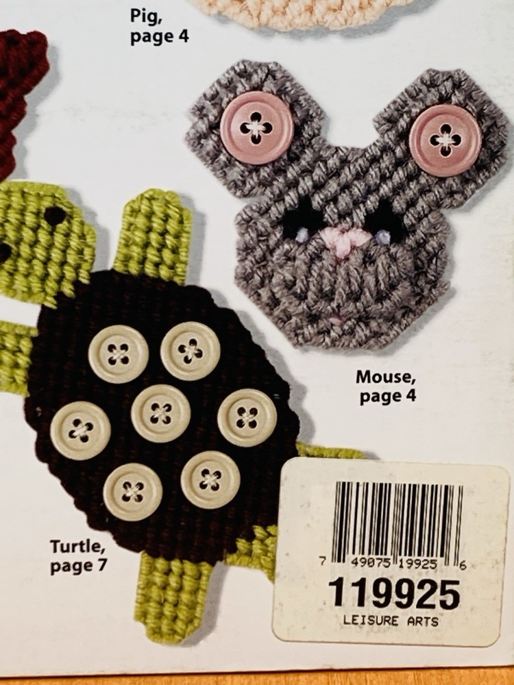 Button Magnets Plastic Canvas Patterns House of White Birches 36 Projects