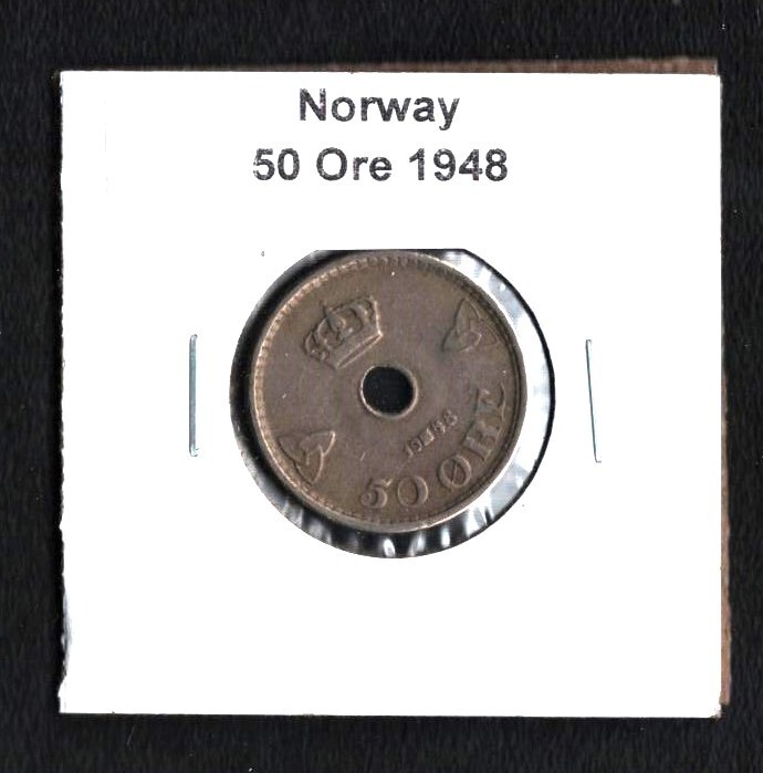 NORWAY 1948 50 ORE COIN