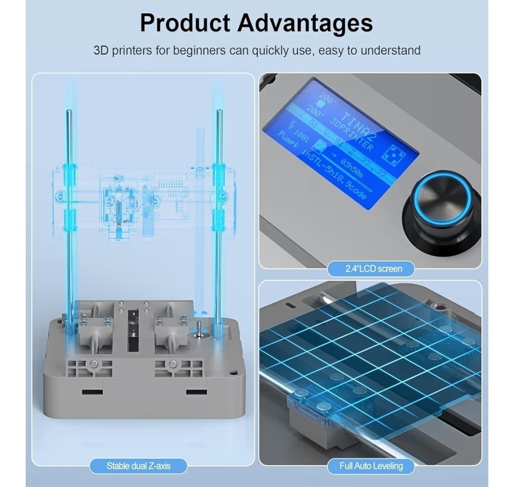 ENTINA- Tina2 Basic 3D Printer- NEW WHITE