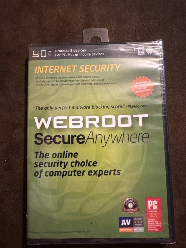 Webroot Software Secure Anywhere Internet Security Plus 2013 for PC / Mac