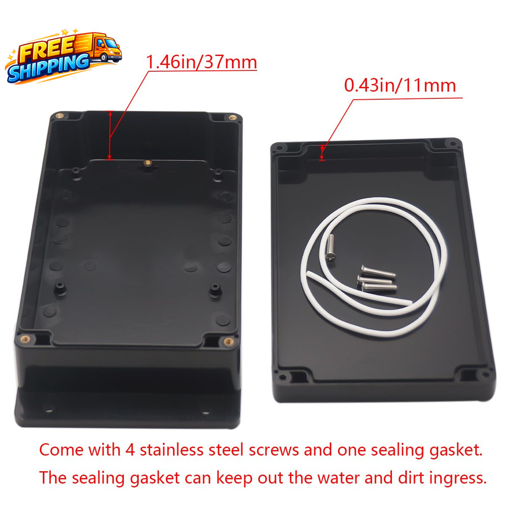 Junction Box IP65 Waterproof ABS Plastic Electrical Project Case Power Junction