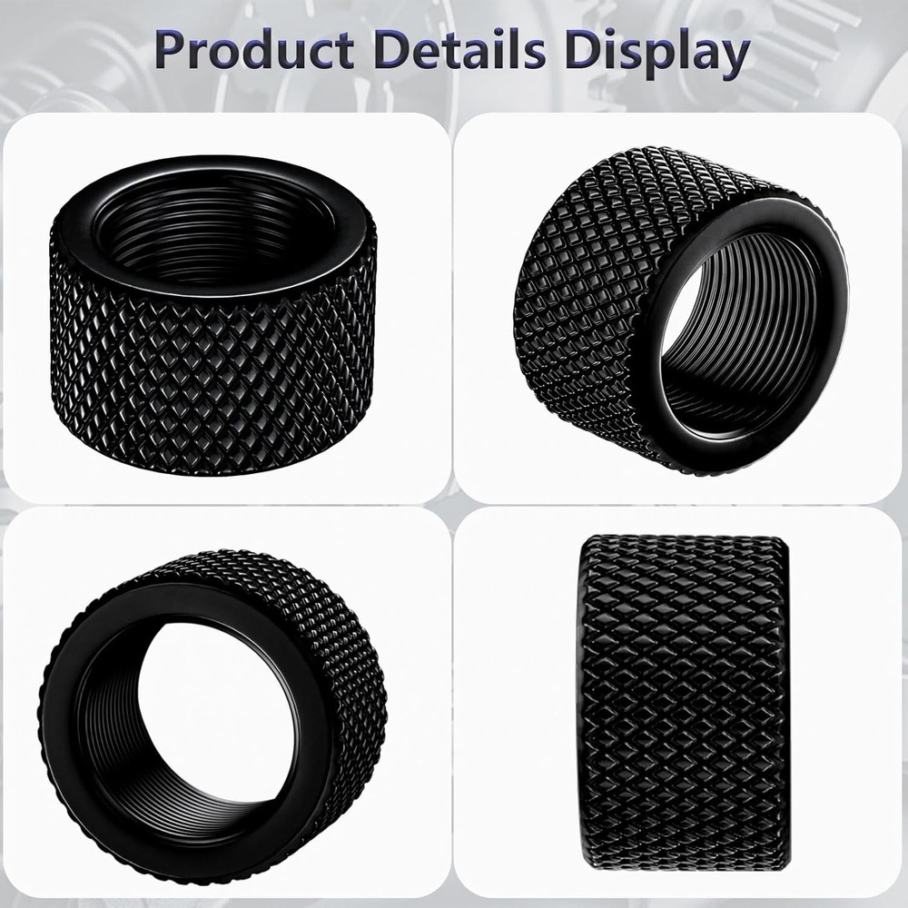 2 Pack Thread Protector, 5/8X24 Steel Thread Adapters (Black)