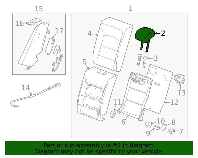 Genuine GM Headrest 84586523