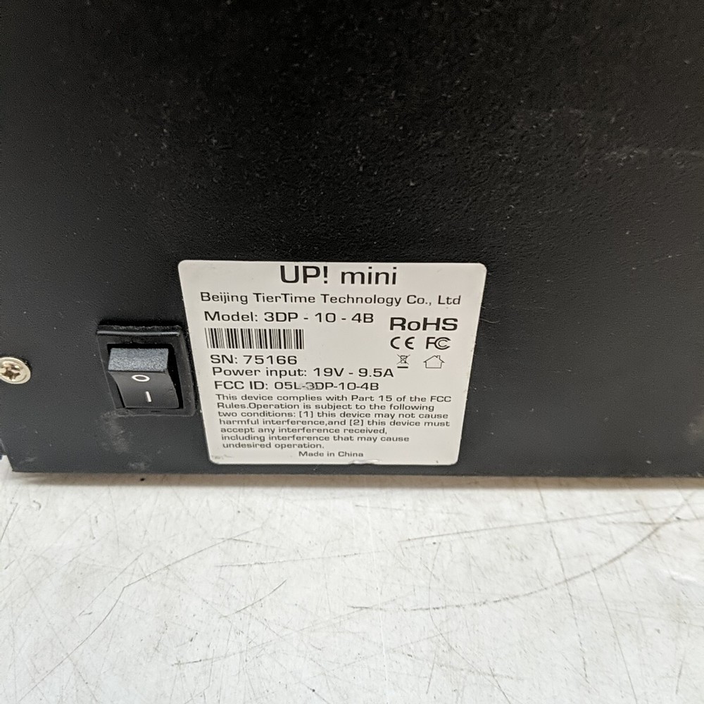 UP! Mini PP3DP 3DP-10-4B 3D Printer. Tested For Power Only.