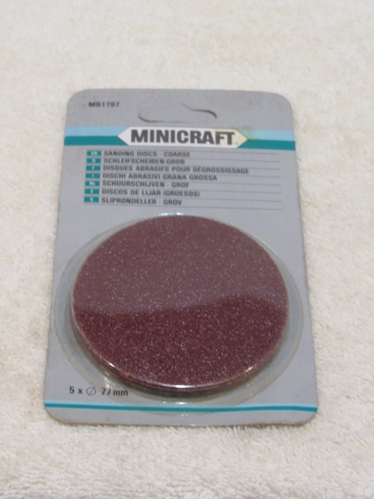 MINICRAFT #MB1797 3" (77MM) SANDING DISCS (5) COARSE
