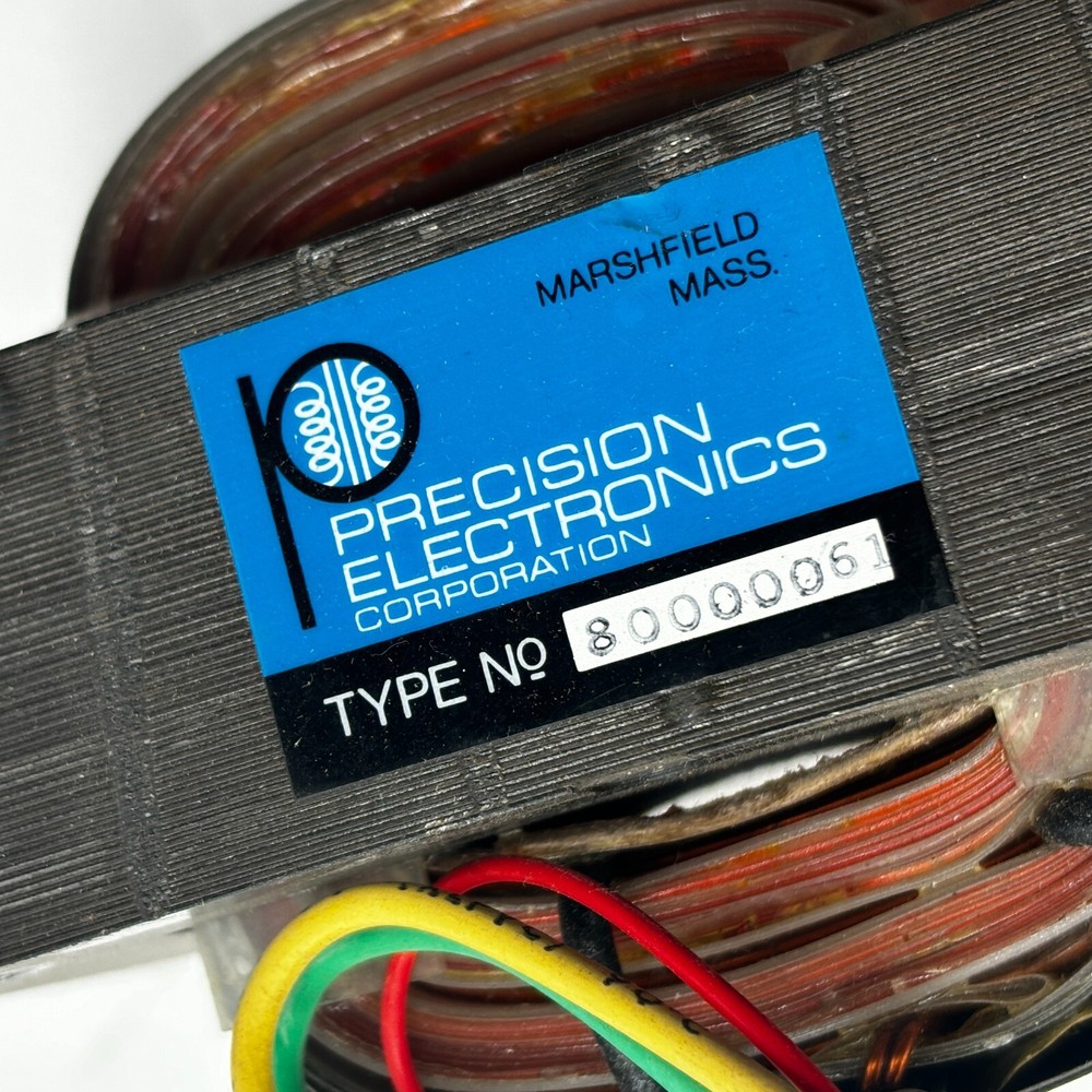 PRECISION ELECTRONICS CORPORATION TRANSFORMERS 80000061 MARSHFIELD MASS.🔔