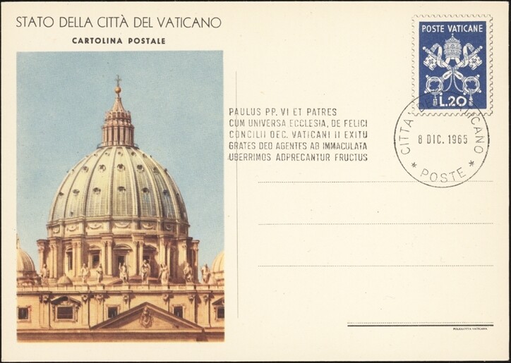 VATICAN, 1965. Post Card H&G 19, Second Print, Spec, Cancel